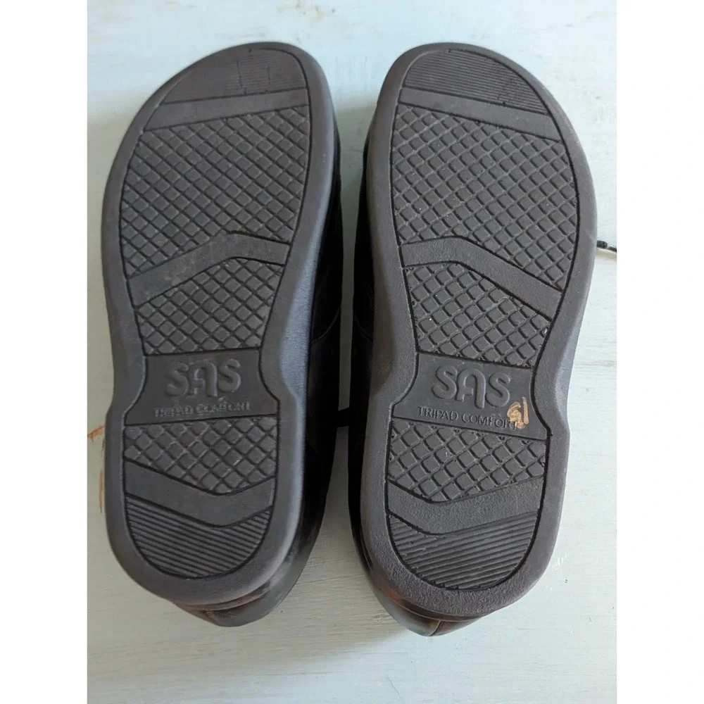 SAS Time Out San Antonio Shoes Co. Men's Leather Shoes Size 10 1/2 WW Wide Black